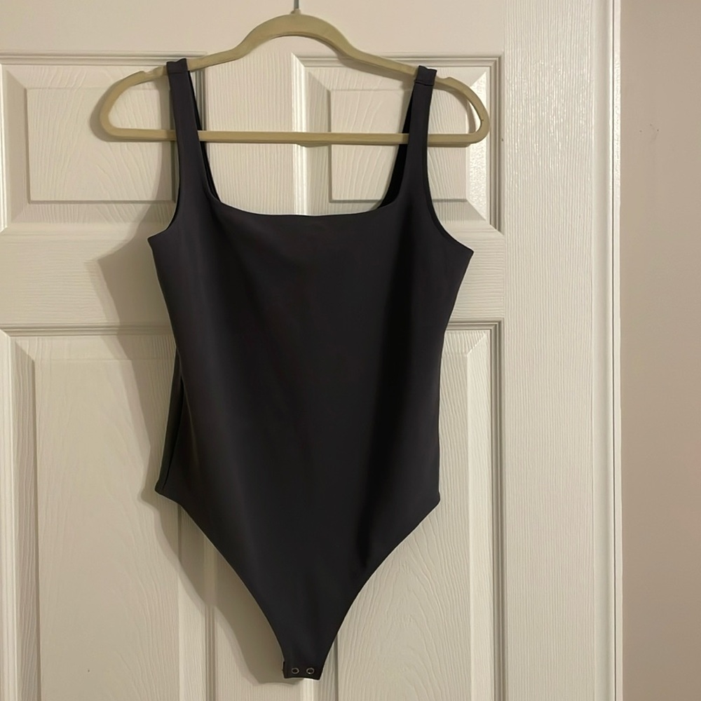 Charcoal gray tank top bodysuit size medium